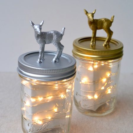 DIY Holiday Fairy Light Jars by Andrea's Notebook