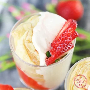 No-Bake Strawberry Cheesecake Puff Dessert by The Cottage Market