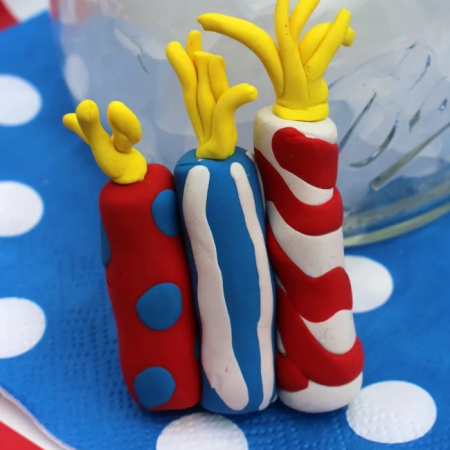 DIY Clay Patriotic Fireworks Accessories by Laura Kelly