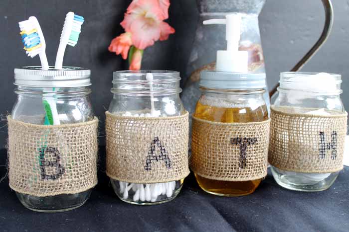 DIY Mason Jar Bathroom Set: Make Your Own - Angie Holden The Country Chic  Cottage