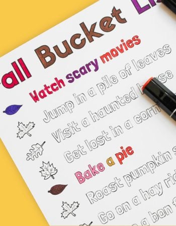 fall bucket list printable