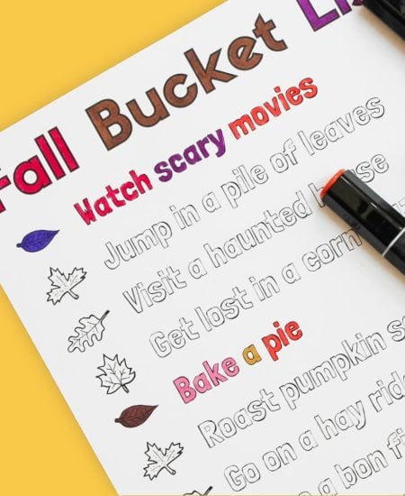 fall bucket list printable