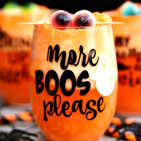 Halloween Wine Glasses & Spiked Halloween Punch by Kara Creates