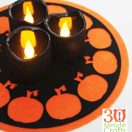 Pumpkin Candle Mat DIY by 30 Minute Crafts