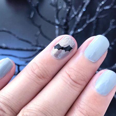 Quick and Easy Bat Nail Art by Jen Goode of 100 Directions