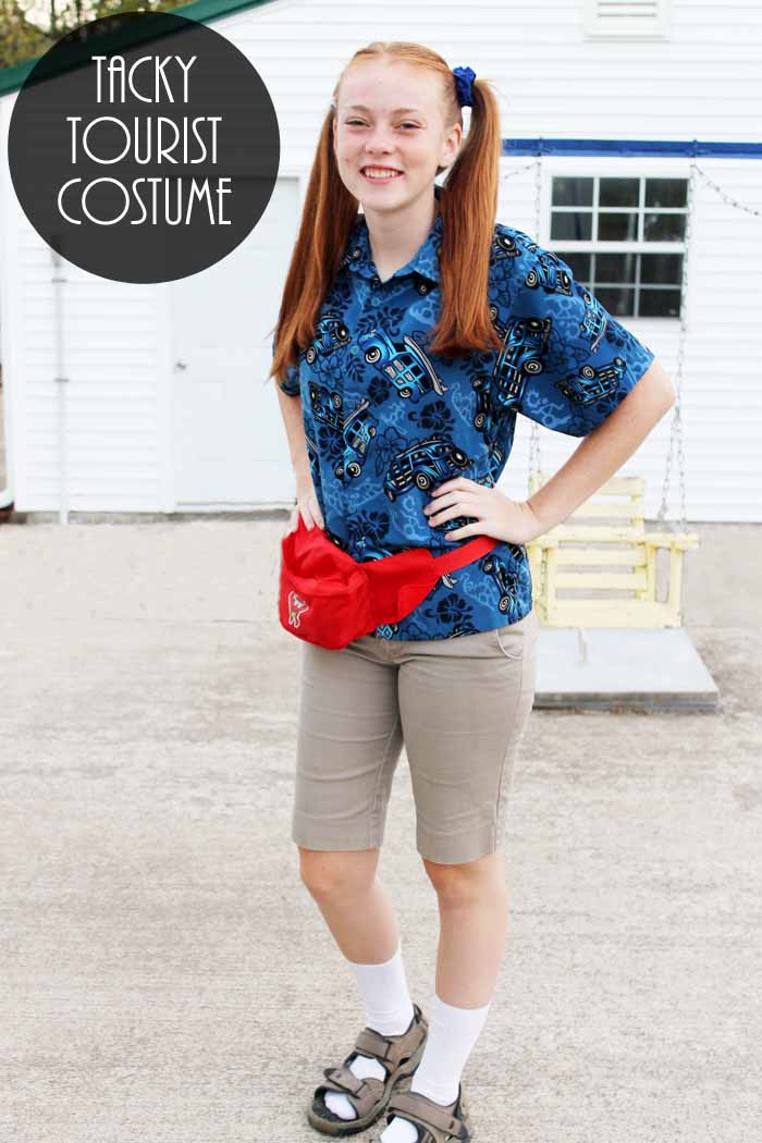 Make this tacky tourist costume for Halloween in just minutes!