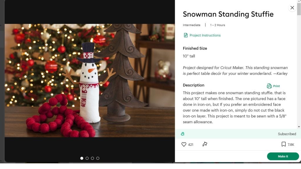 Instructions to make cute standing snowman