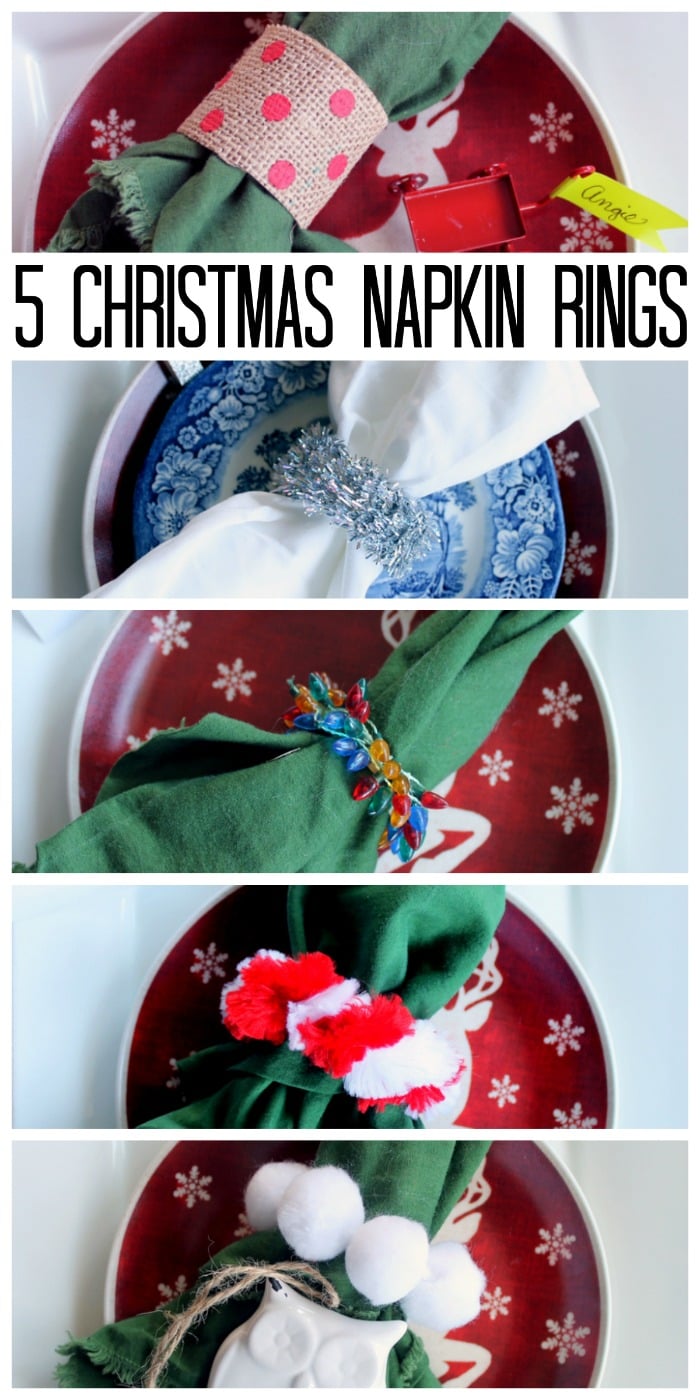 Christmas Napkin Rings for a Festive Holiday Table - Mod Podge Rocks