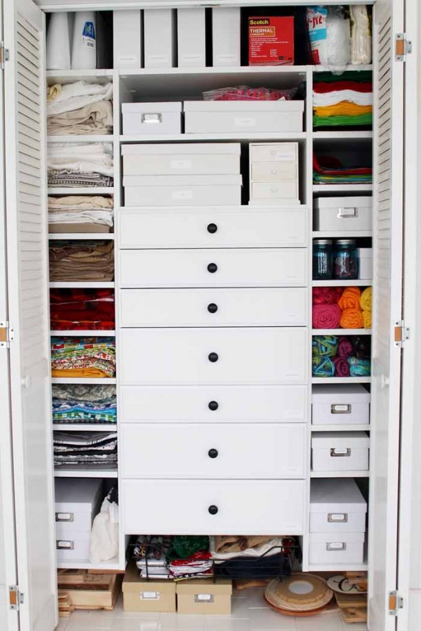 Over 20 Organized Craft Closets - Angie Holden The Country Chic Cottage