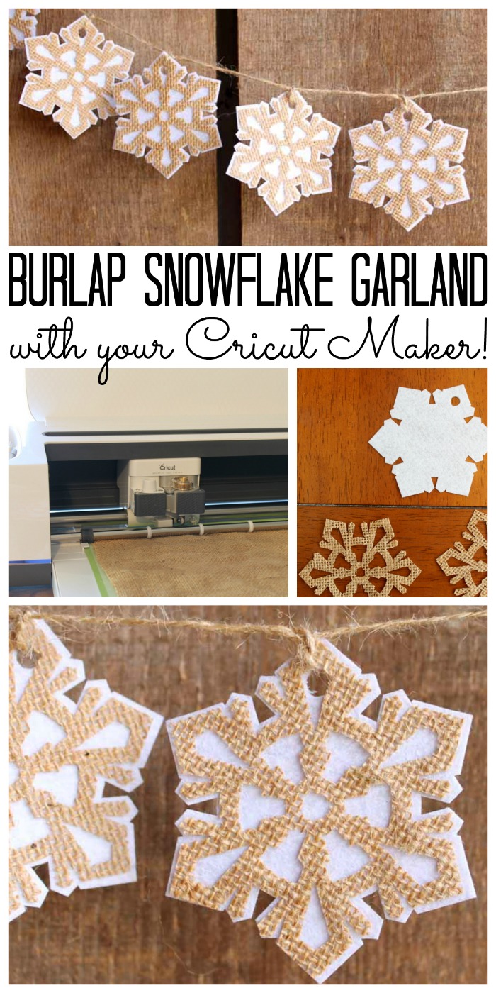 Burlap Garland: Snowflakes with Your Cricut Maker - Angie Holden
