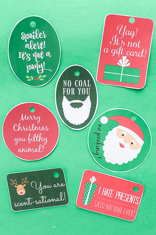 Free Printable Funny Christmas Gift Tags - Angie Holden The Country 