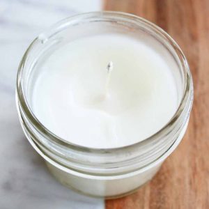 beeswax candles in a mason jar