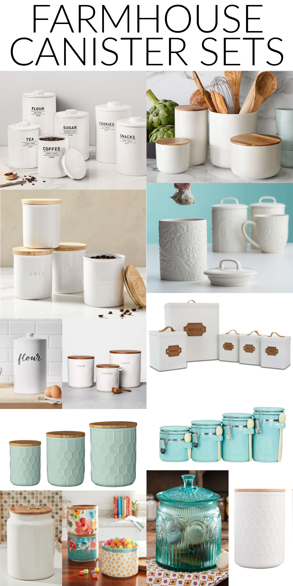 Flour And Sugar Containers Rustic Farmhouse