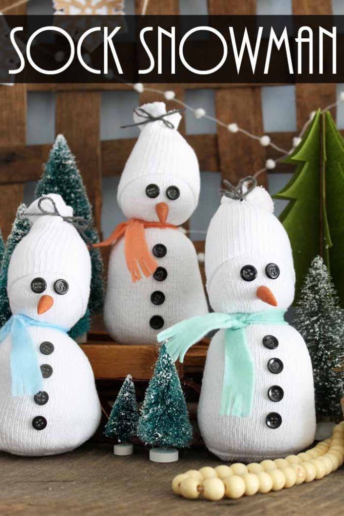 Make a sock snowman! This quick and easy craft is perfect for those single socks!