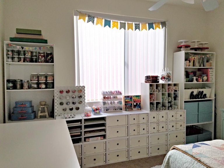 Craft Room Organization 🎨 Embellishment Storage 3 Ways #craftroomtour  #organizationhacks #craftroom 