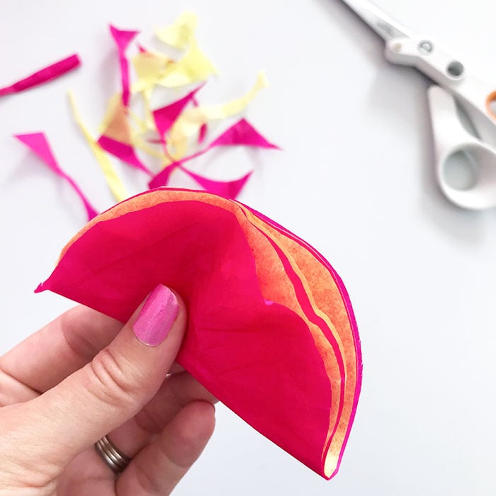Making Tissue Paper Flowers Bouquet Step By Step