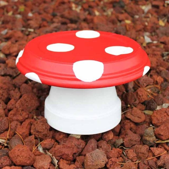 Clay Pot Mushroom Decor For Garden Angie Holden Country Chic Cottage 8290