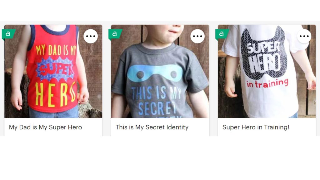 Super hero shirt files in Cricut design space