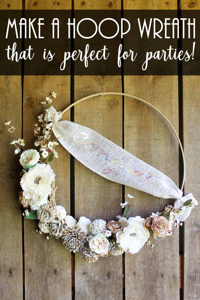 Extra Large Hoop Wreath (With The Cricut Wisteria) - Angie Holden