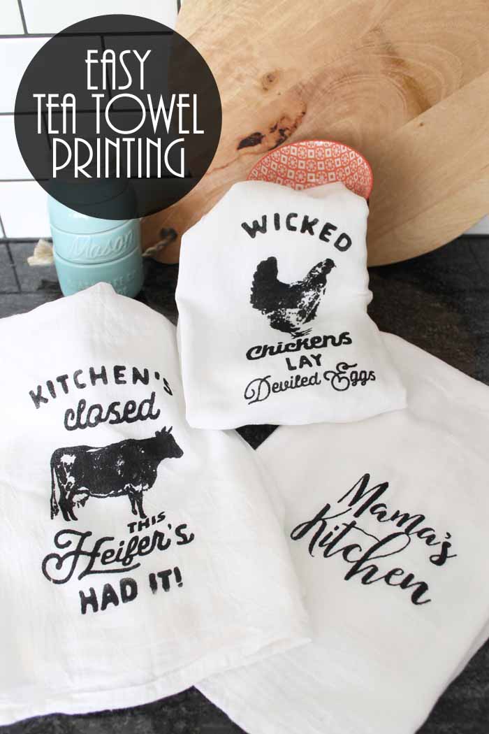 Cricut Tea Towels: 4 Ways to Make Fabric Projects - Angie Holden The  Country Chic Cottage