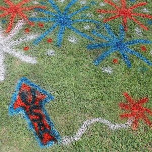 Learn how to use chalk spray paint to create fun and creative projects on your lawn this summer! The kids will love this summer boredom buster!