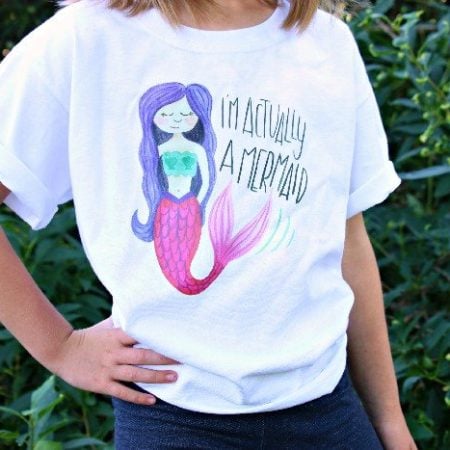 DIY Mermaid Shirt for Kids by Mad in Crafts