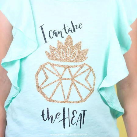 Easy Cricut Iron On Vinyl Succulent T-Shirt by Printable Crush