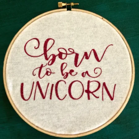 Unicorn hoop art with iron on vinyl and the Cricut by 365 Days of Crafts