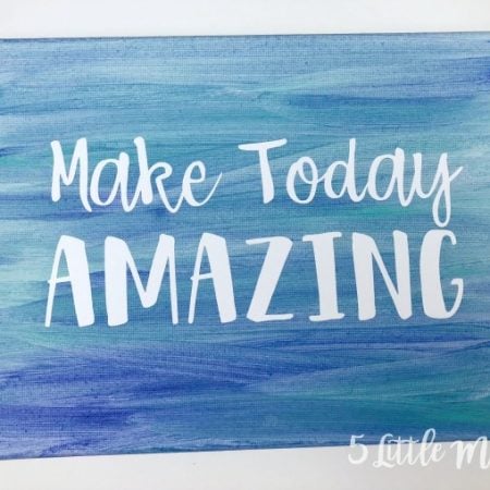 Make Today Amazing Watercolor Canvas by 5 Little Monsters