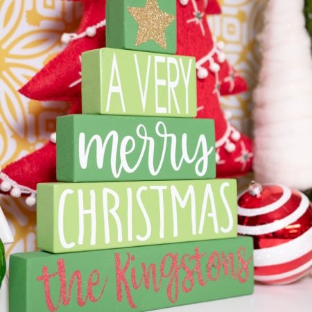 Cricut Crafts For Christmas Custom Wood Trees by The Kingston Home