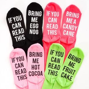 Funny Christmas Socks by Hey Let's Make Stuff