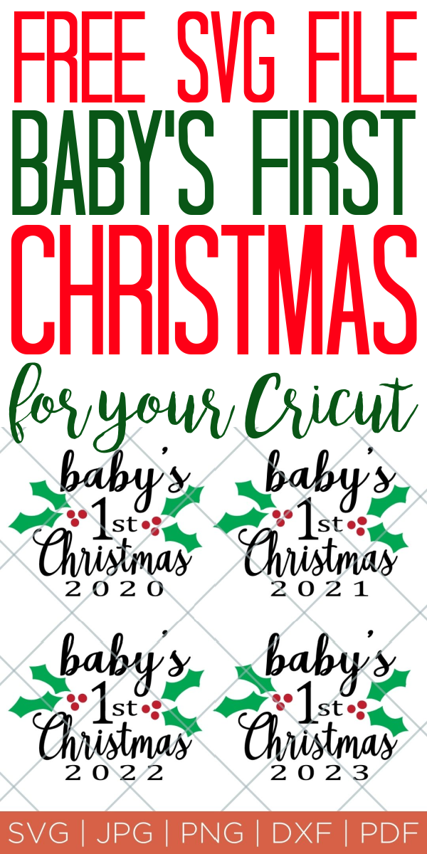 Download Baby S First Christmas Ornament Free Svg File The Country Chic Cottage SVG, PNG, EPS, DXF File