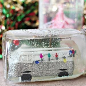 snow globe mason jar