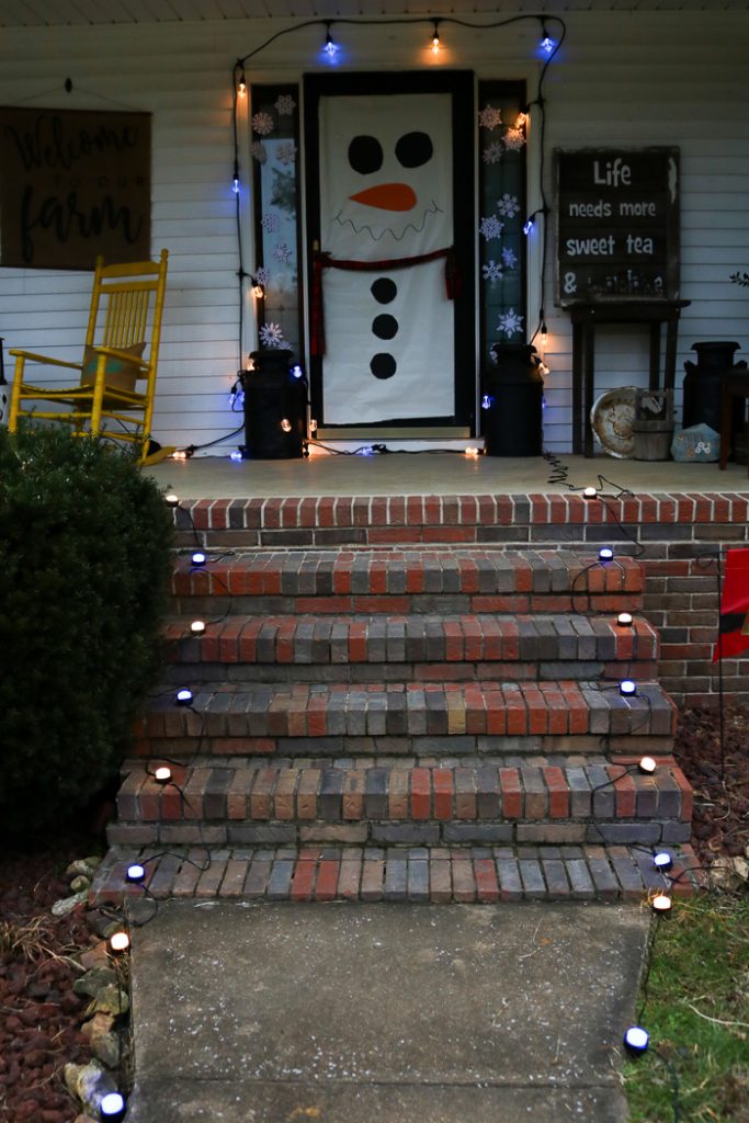 Snowman Door Decorations With Lights Angie Holden The Country Chic   Snowman Door Decorations 11 683x1024 