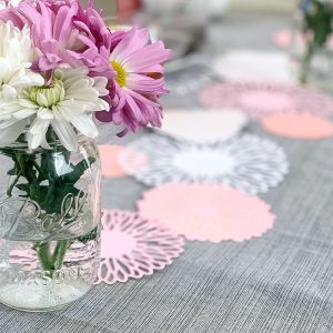 DIY Mother's Day Brunch Table Runner by 100 Directions