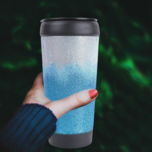 Dishwasher Safe Glitter Coffee Tumbler by Mad in Crafts