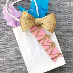 Easy Mother’s Day Gift Tag and Bow by 100 Directions