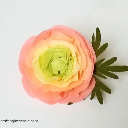 How to Make Crepe Paper Ranunculus by Crafting in the Rain