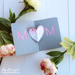 Mother's Day Heart Pop-Up Card DIY with Cricut Maker by Doodle Craft Blog