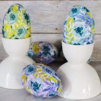 decoupage napkin eggs