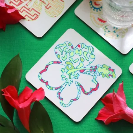 Cricut Infusible Ink Tropical Coasters by Everyday Jenny