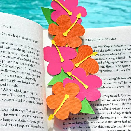 Make a Summer Floral Bookmark using this Hibiscus SVG file by Carla Schauer Studio