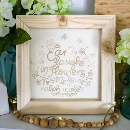 Gold and Wood Reverse Canvas by Mad in Crafts