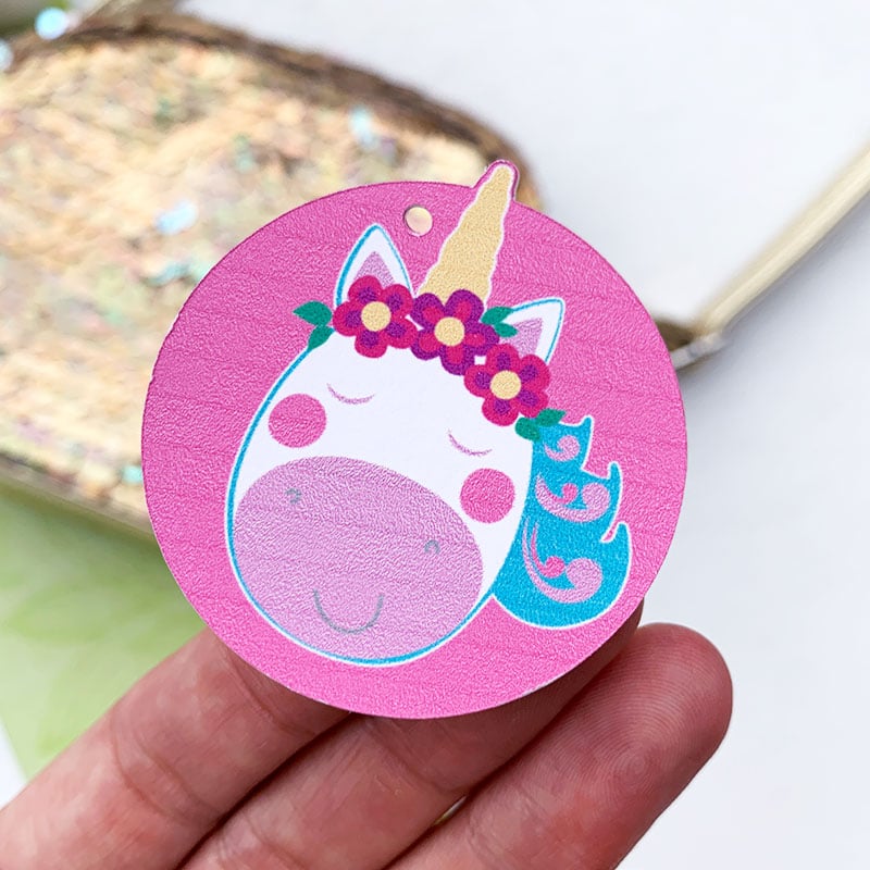 print then cut unicorn tag