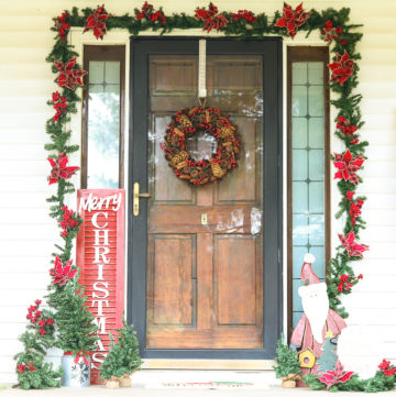 Farmhouse Front Porch Christmas Decorations - Angie Holden The Country ...