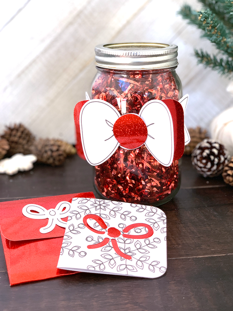 How to Decorate Christmas Gifts in a Jar with a Cricut - The Country