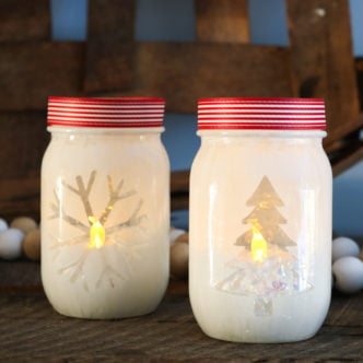 Mason Jar Christmas Craft Snow Globe Toppers - Angie Holden The Country ...