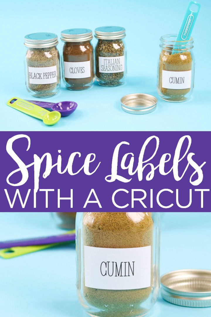 DIY Spice Jar Labels With Cricut Maker - Organized-ish