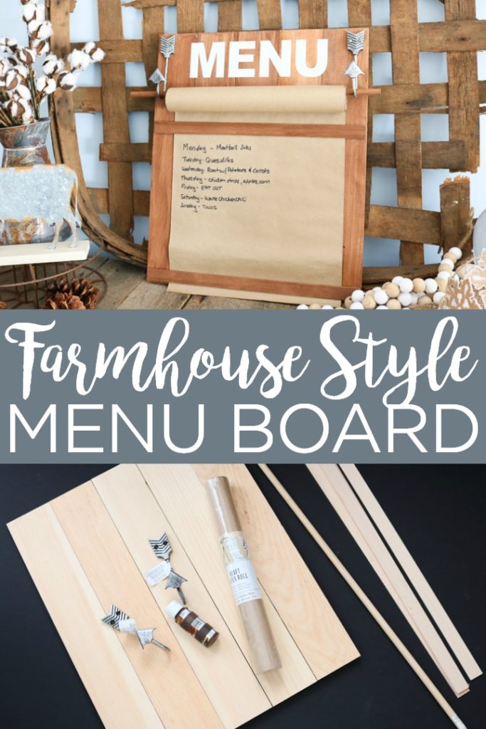 DIY Farmhouse Kitchen Menu Board - Angie Holden The Country Chic Cottage