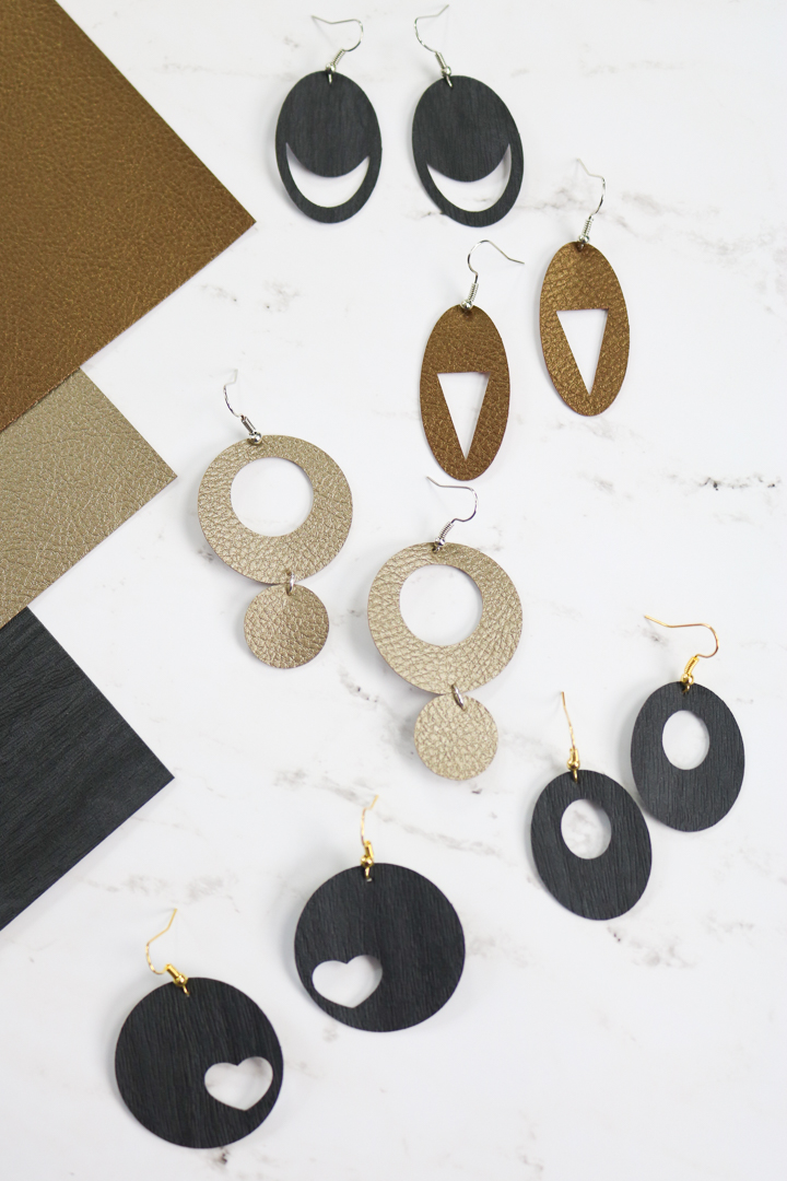 How To Make Faux Leather Earrings With The Cricut 